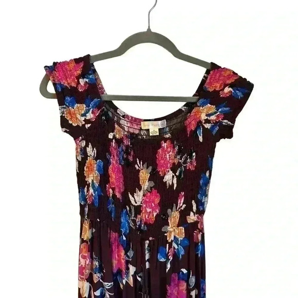 Band of Gypsies Jumpsuit Purple Boho Floral Size M - Picture 3 of 8